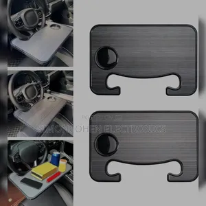 Wooden Slotted Steering Wheel Table Tray