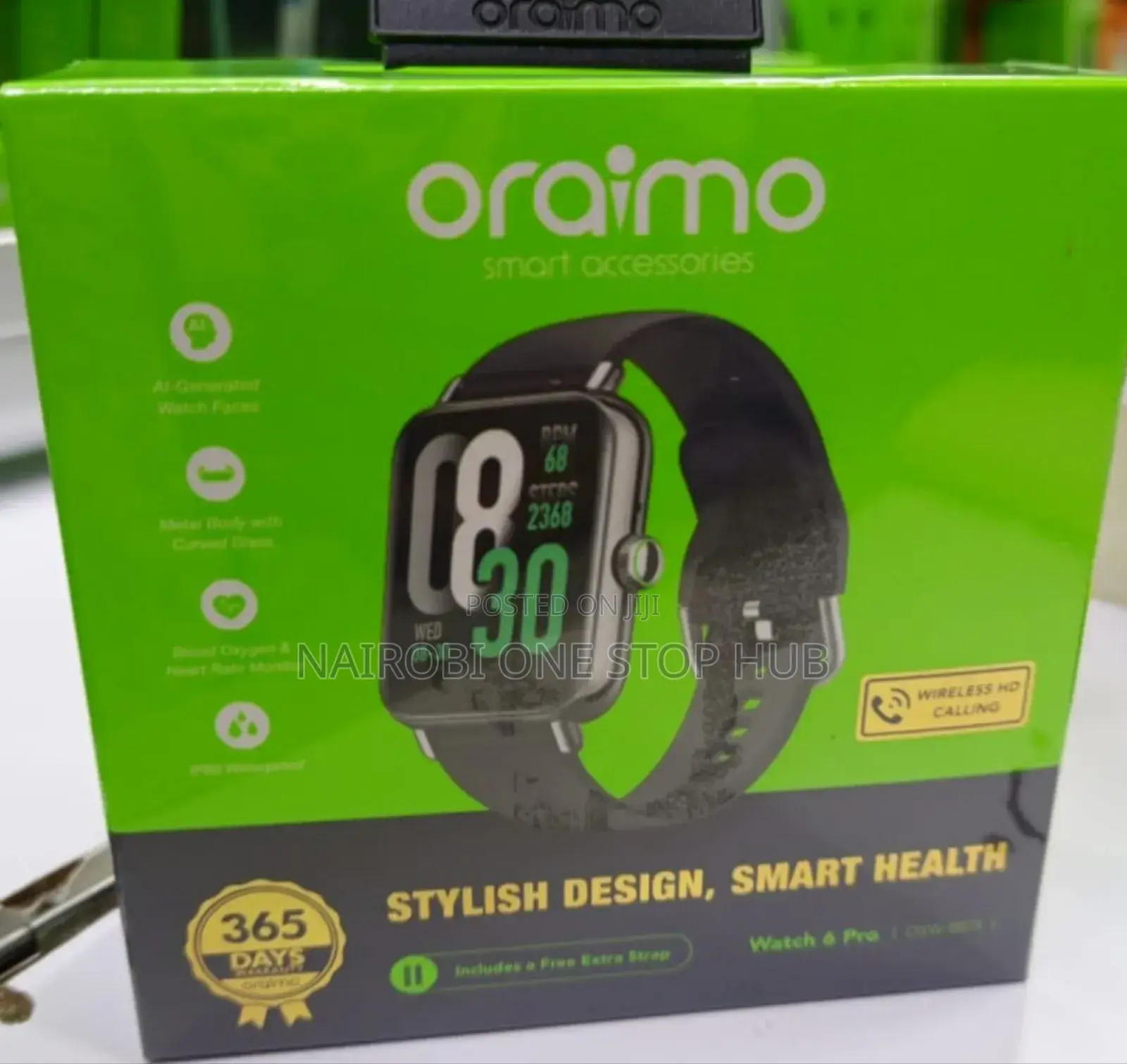 Oraimo Ai Powered Smartwatch With Extra Strap