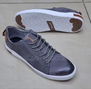 Gray Leather Timberland Casual Shoes