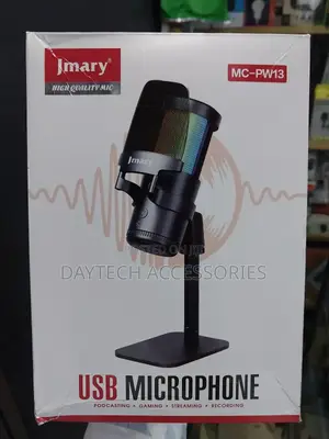 Jmary RGB Desktop Usb Microphone Black - Mc-Pw13