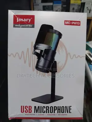 Jmary Mc-Pw13 RGB Light Plug and Play Desktop Microphone.
