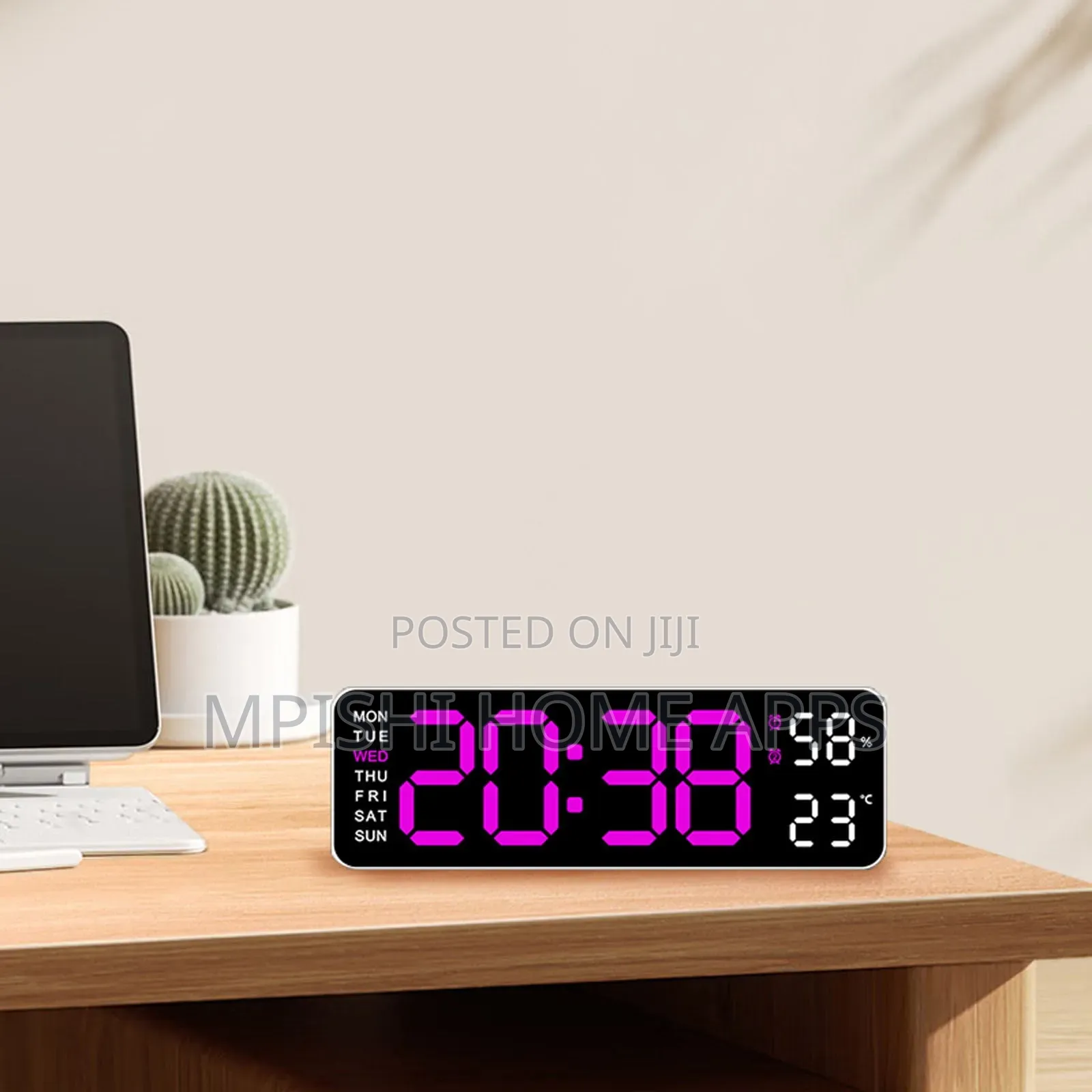 Digital Wall Clock 28cm × 9cm