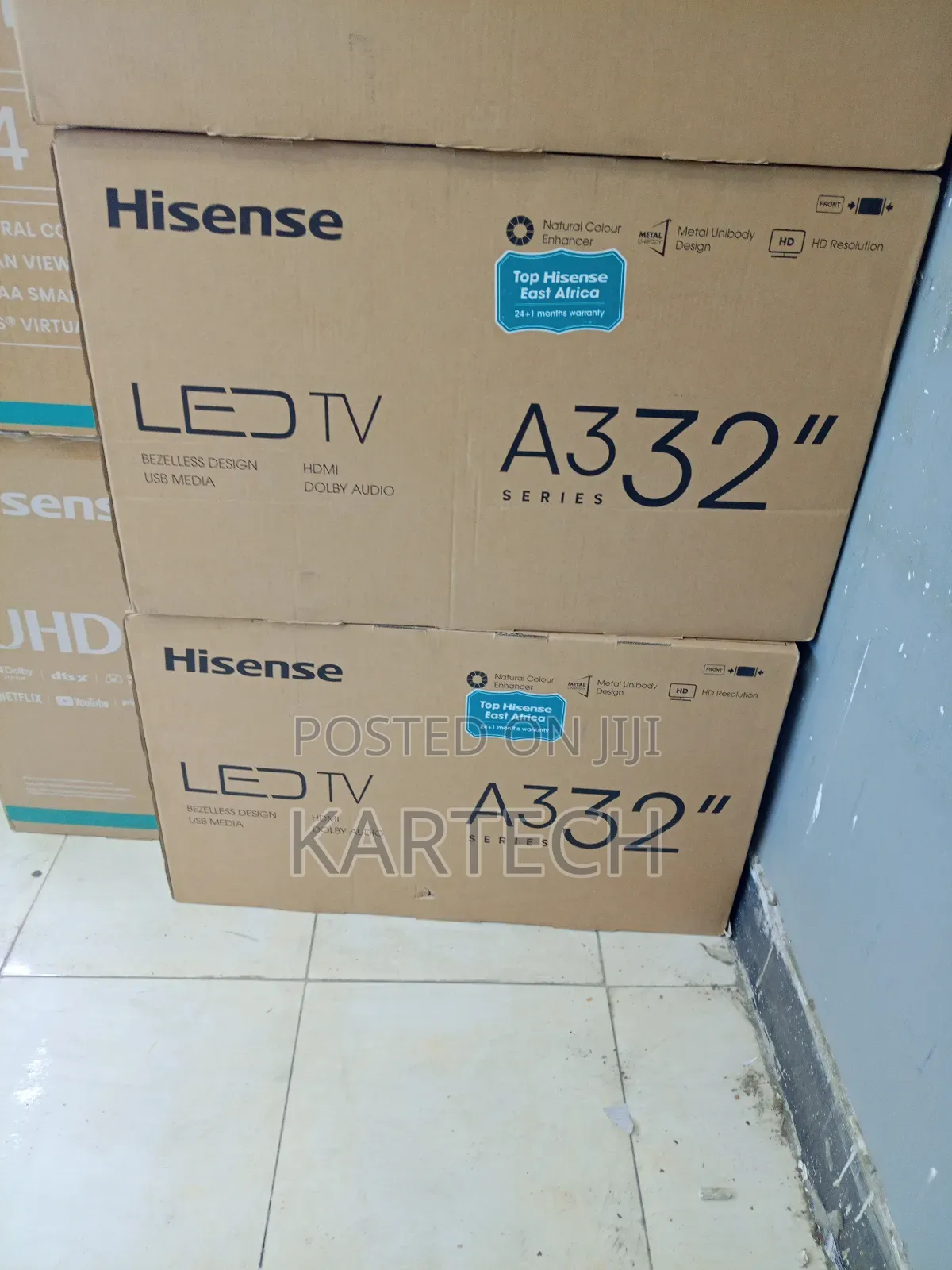 Hisense 32" Inches Frameless Digital Hd Led Tv Inbuilt Decoder
