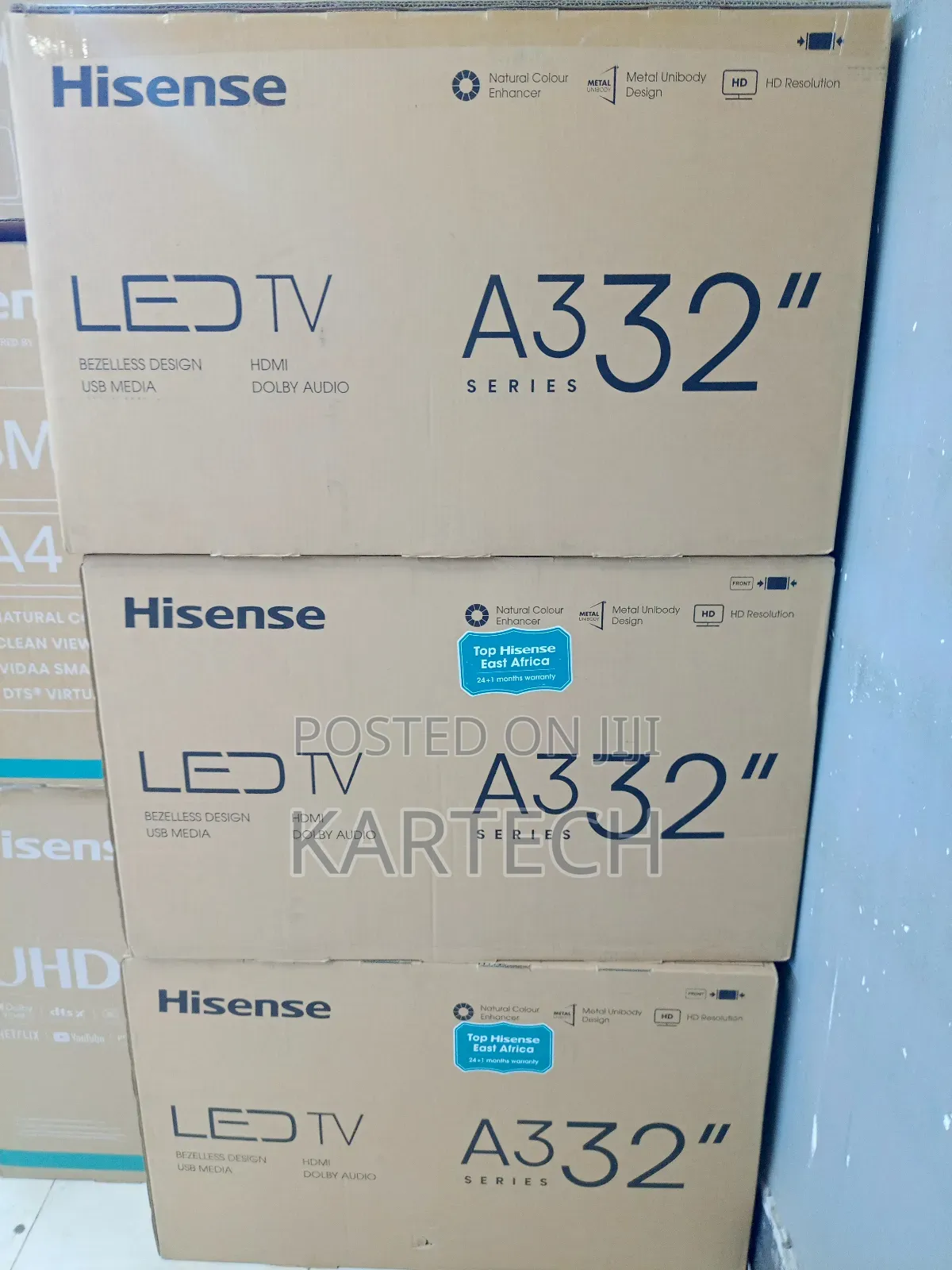 Hisense 32" Inches Frameless Digital Hd Led Tv Inbuilt Decoder