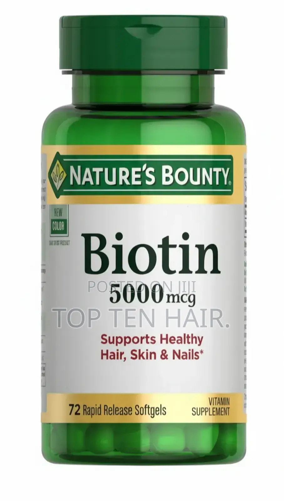 Biotin Supplement. 5000mcg. 72 Rapid Release Softgels.