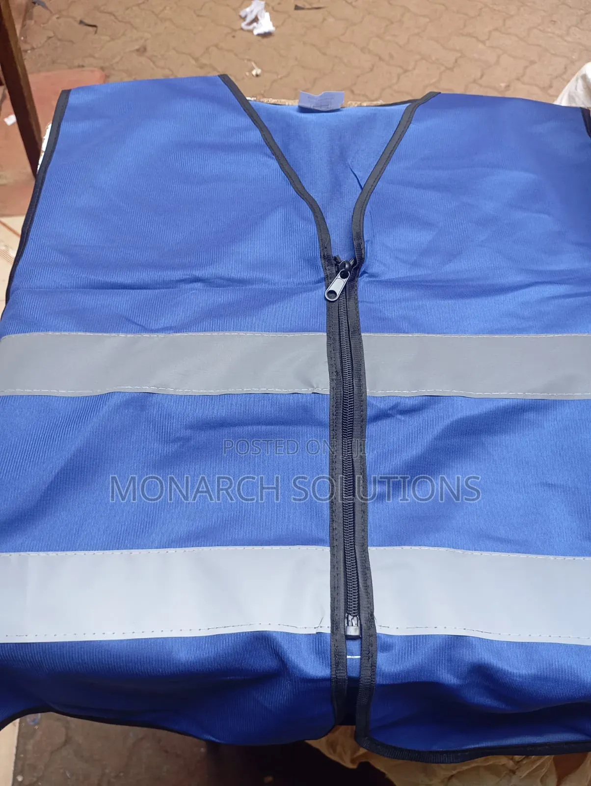 Blue Zipped Reflective Vests