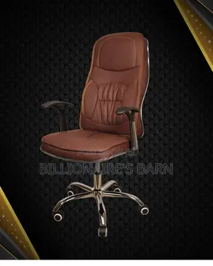 Ergonomic Executive Leather Chair | High-Back Nylon Castors