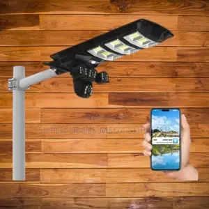 450 Watts Outdoor Solar Led Street Light With 12mp PTZ CCTV Camera