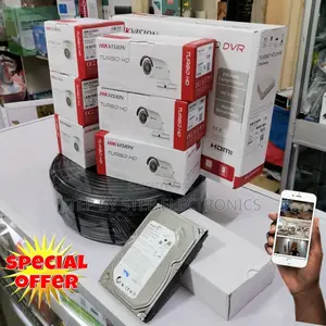 Hikvision 6 Cameras 1080p 2megapixel CCTV Kit Complete Security System