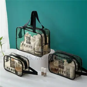 3 Pieces Waterproof Toiletries / Cosmetics Make Up Bag