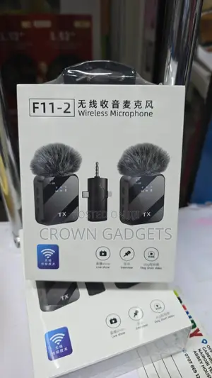 F11-2 Dual Mini Wireless Lavalier Mics With Usb Adapter