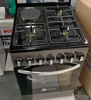 Nunix 50*55 Standing Gas Cooker + Electric Oven, 3g, 1 Hotplate
