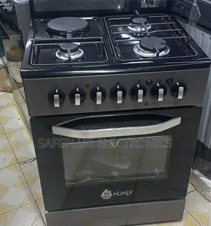 Nunix 60*60 Standing Gas Cooker + Electric Oven, 3g, 1 Hotplate