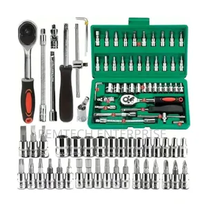 46-Piece 1/4-Inch Drive Socket Ratchet Wrench Set