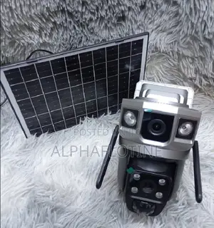Full Hd 1080p V380 Pro 4g Solar Powered Camera-Double Lens