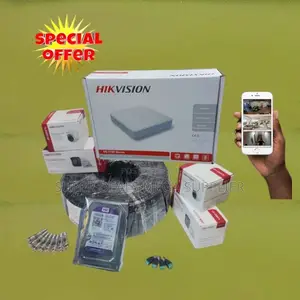 Hikvision 4 CCTV Cameras 1080p Full Hd 2mp Full Kit With 500gb HDD