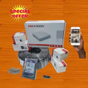 4 Hikvision 1080p 2mp CCTV Cameras System Kit- DVR and 500gb Hard Disk