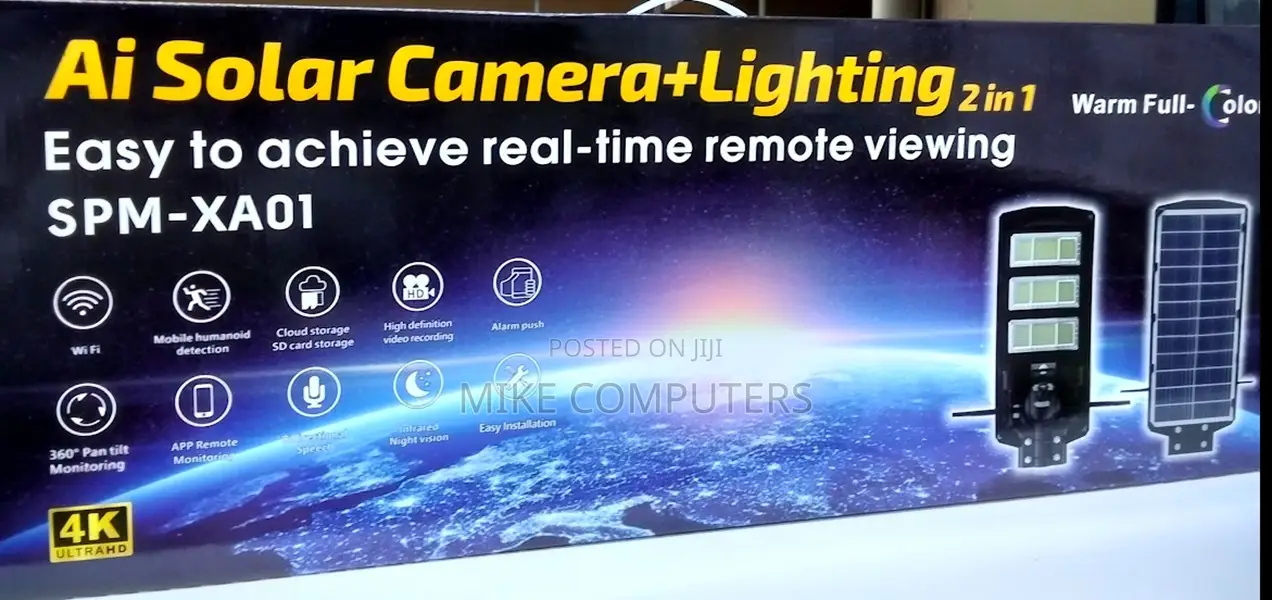 Advanced Ai Solar Camera + Lighting 2 in 1 | 1080p Security Camera