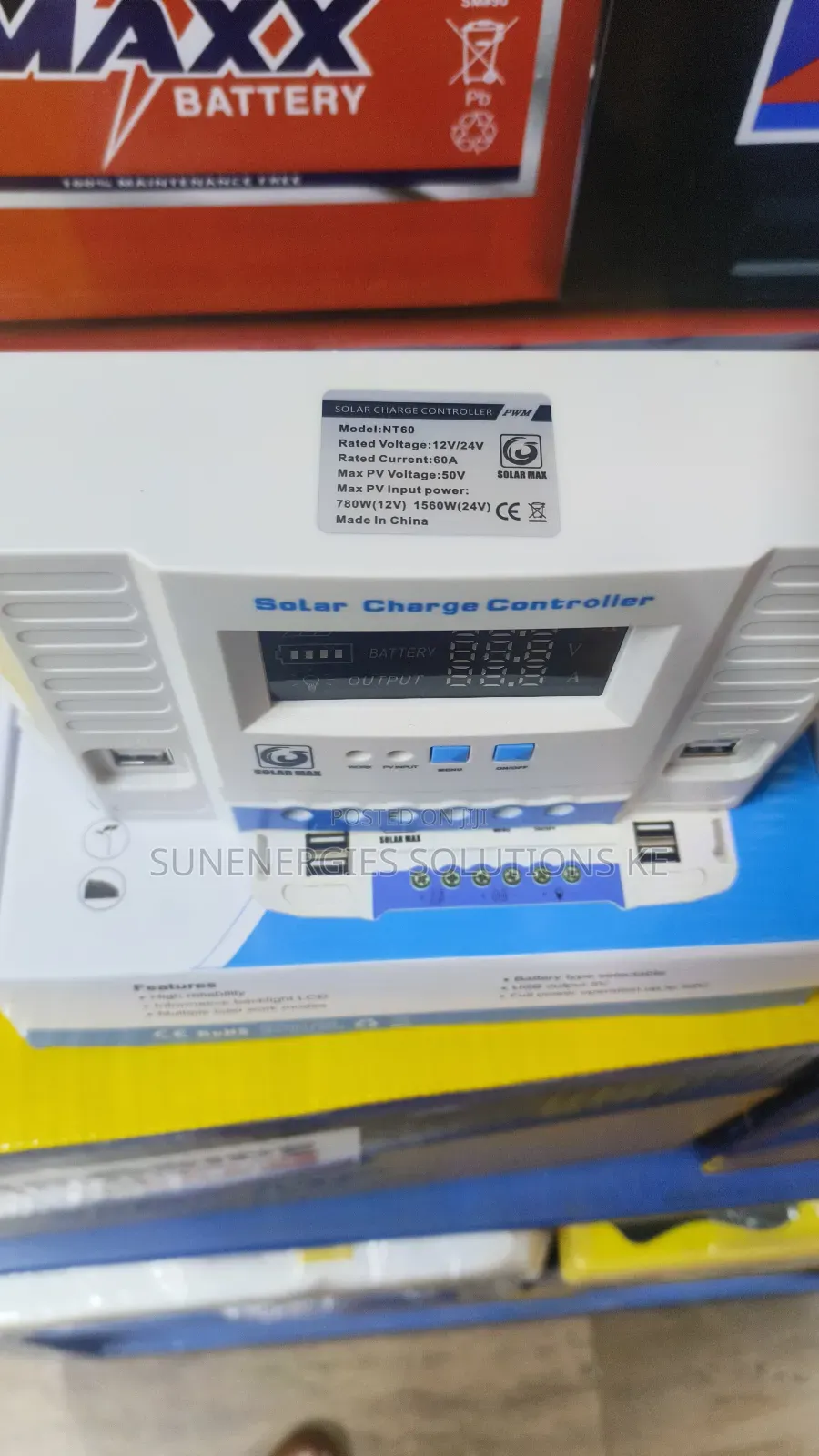 60a 12/24v Solarmax Charge Controller