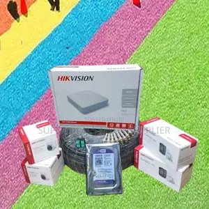 4 Hikvision 1080p Full Hd 2mp CCTV Camera + DVR Recorder and 500gb HDD