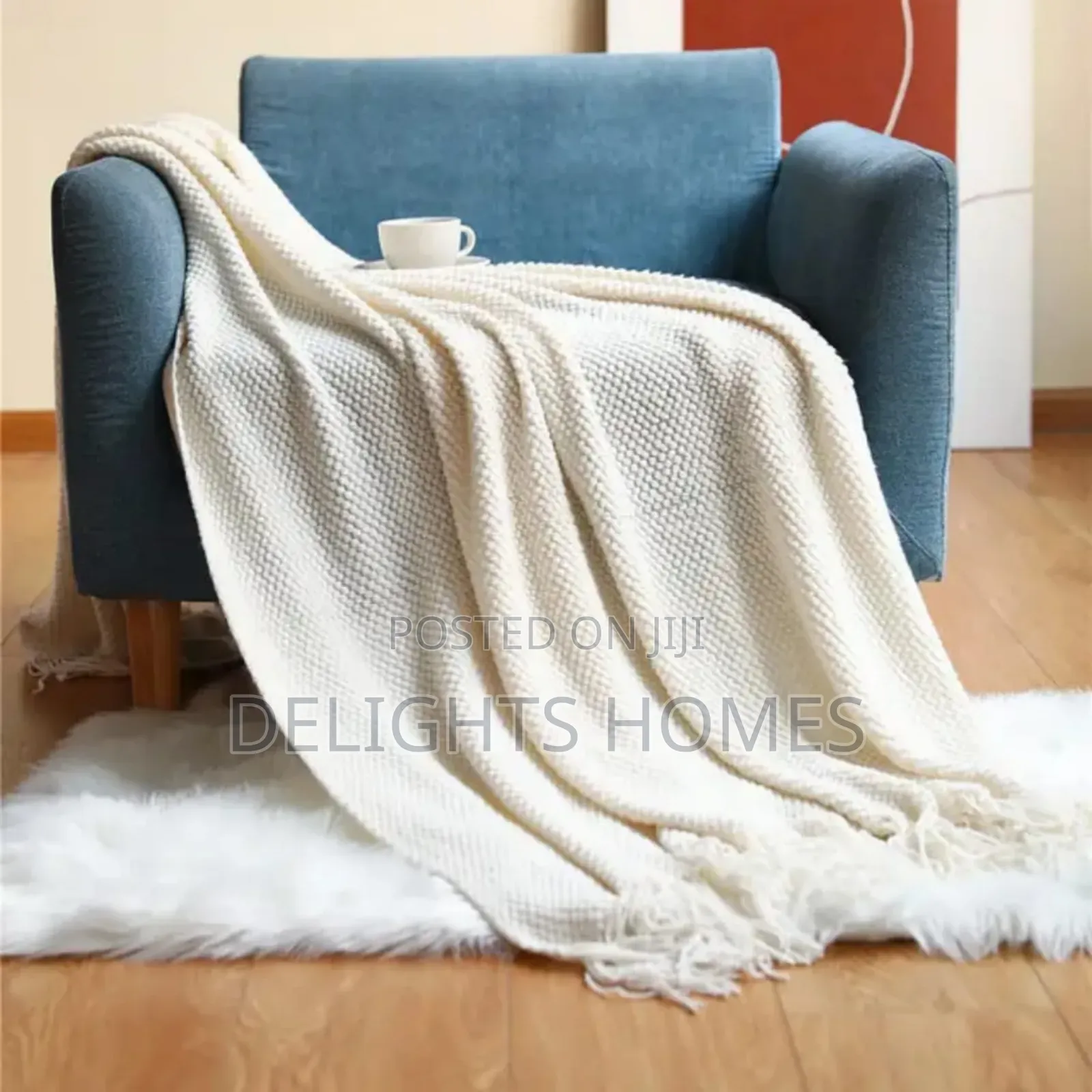 Knitted Tassel Throw Blankets-Sk