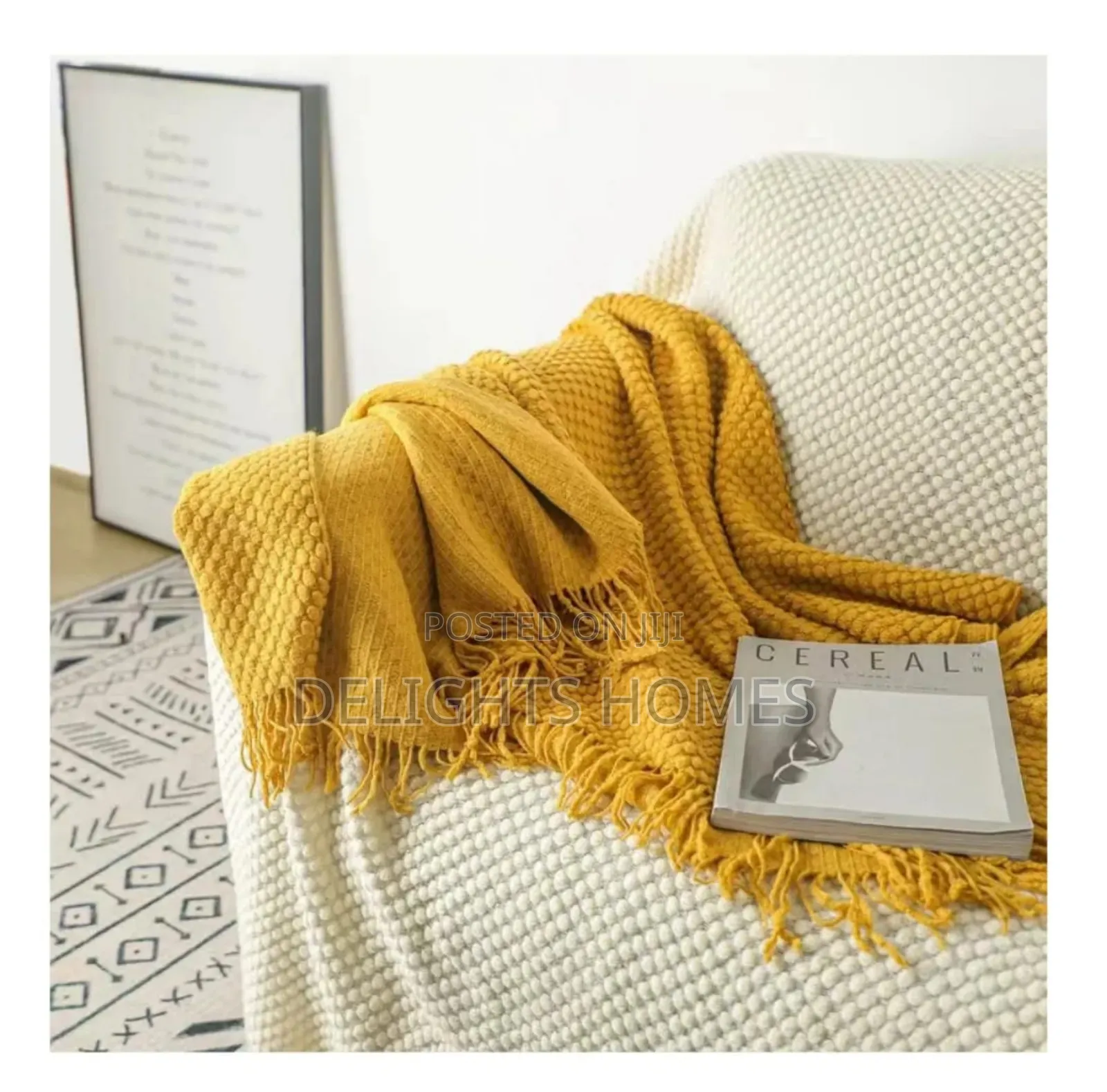 Knitted Tassel Throw Blankets-Sk