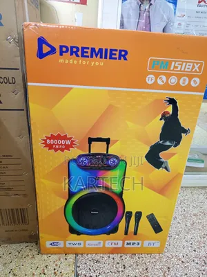 Premier Pm1518x Heavy Bass Trolley Speaker With Karaoke Led Display