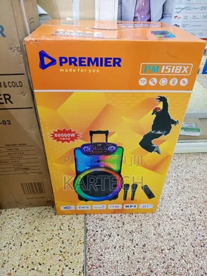 Premier Pm1518x Heavy Bass Trolley Speaker With Karaoke