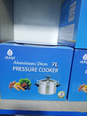 Nunix Heavy-Duty Aluminium Pressure Cooker 7 Litres With Safety Valve