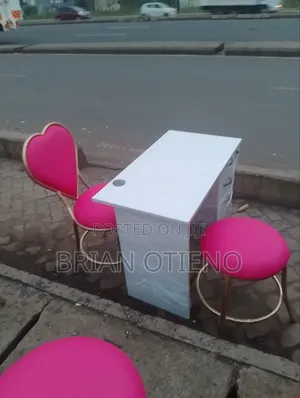 Nails Tables With Alove Seats and Stool