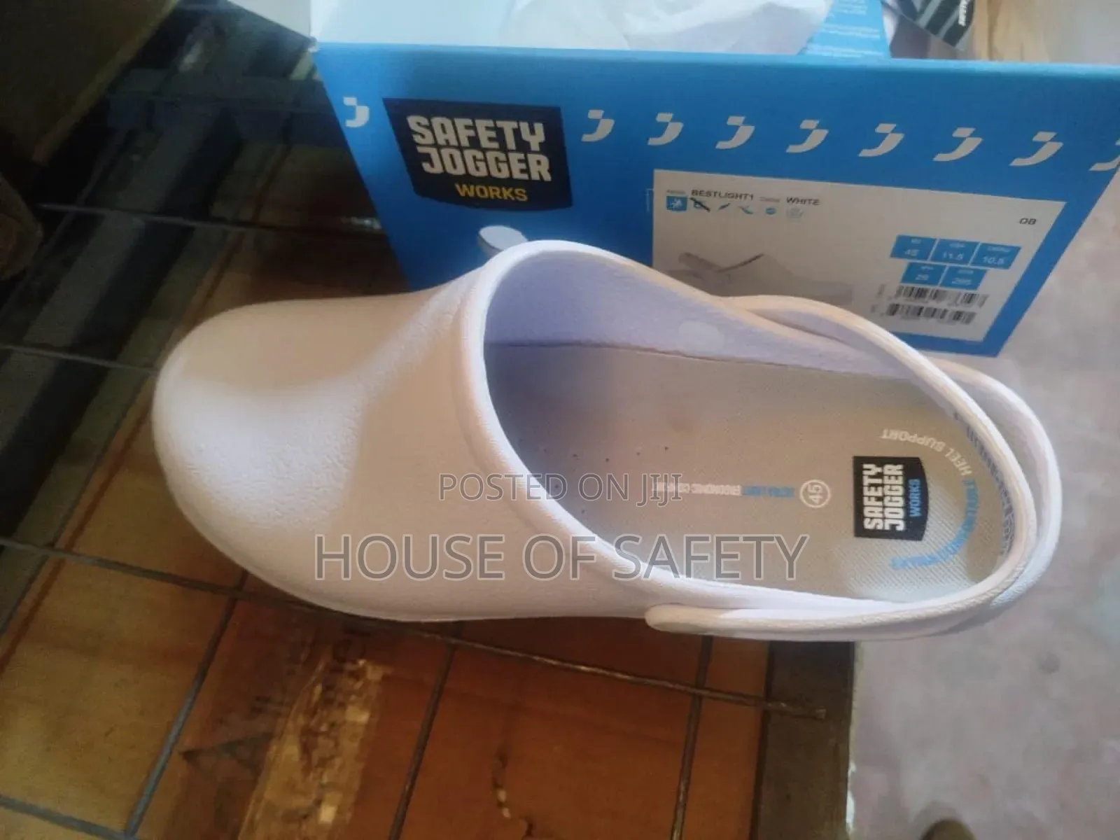 White Safety Crocs
