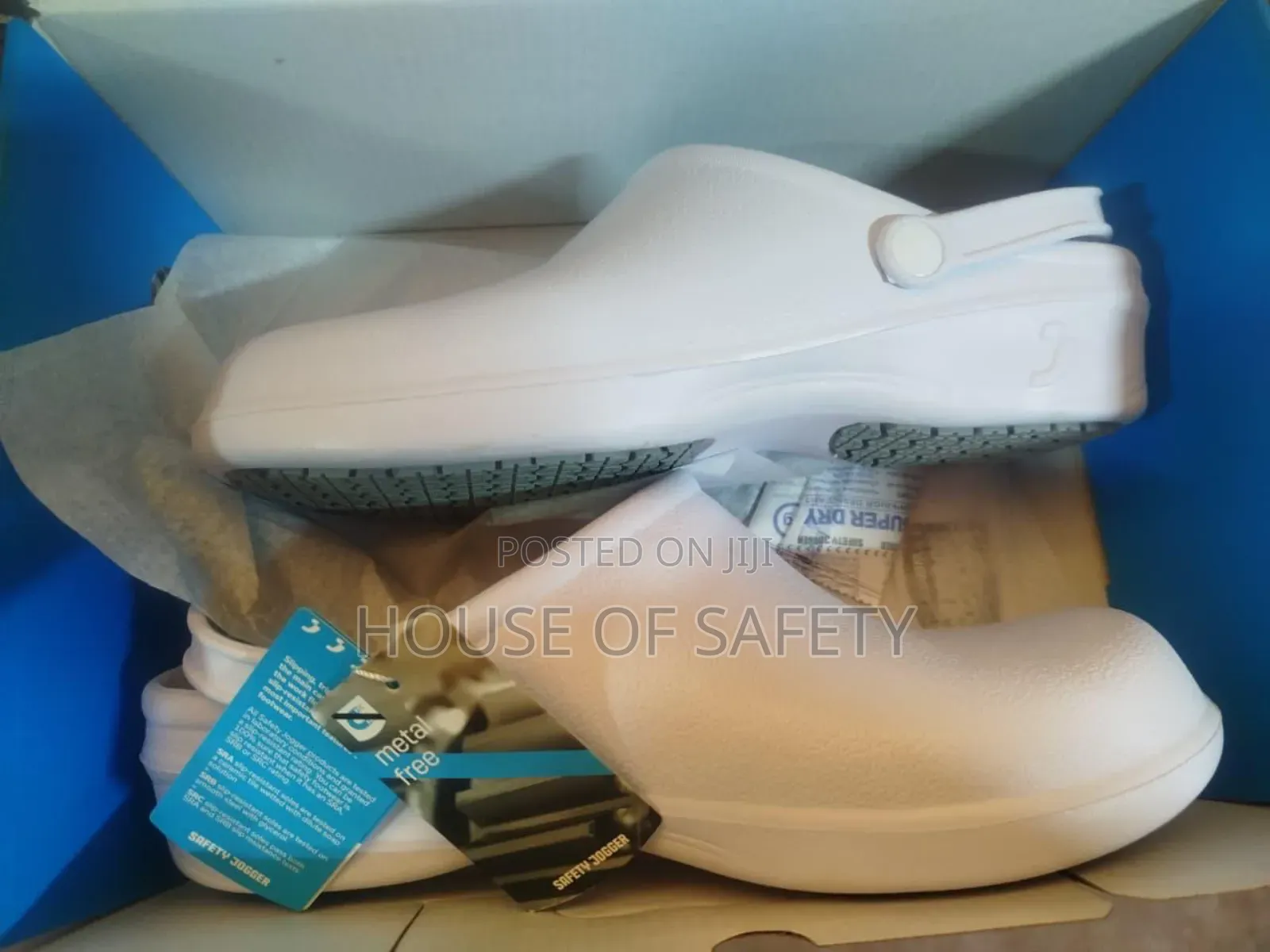 White Safety Crocs
