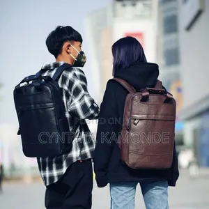 Shades: Dark Brown, Brown and Black Unisex Backpack