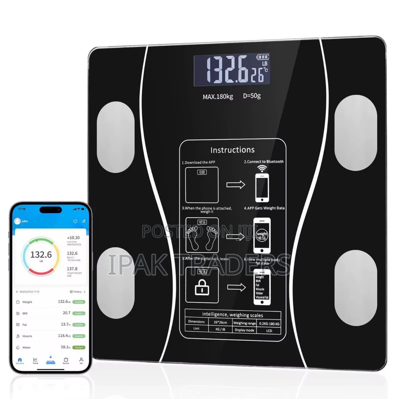 Bmi Body Weight Scale !! Battery Operated