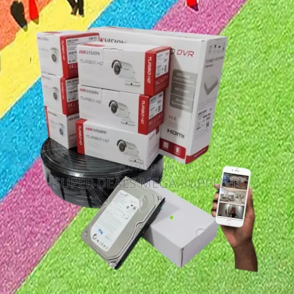 6 Hikvision 1080p 2mp CCTV Cameras Kit Complete DVR Security Set