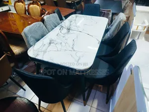 Exquisite! Offer! Offer! 8-Seater Dining Set With Marble Top Table