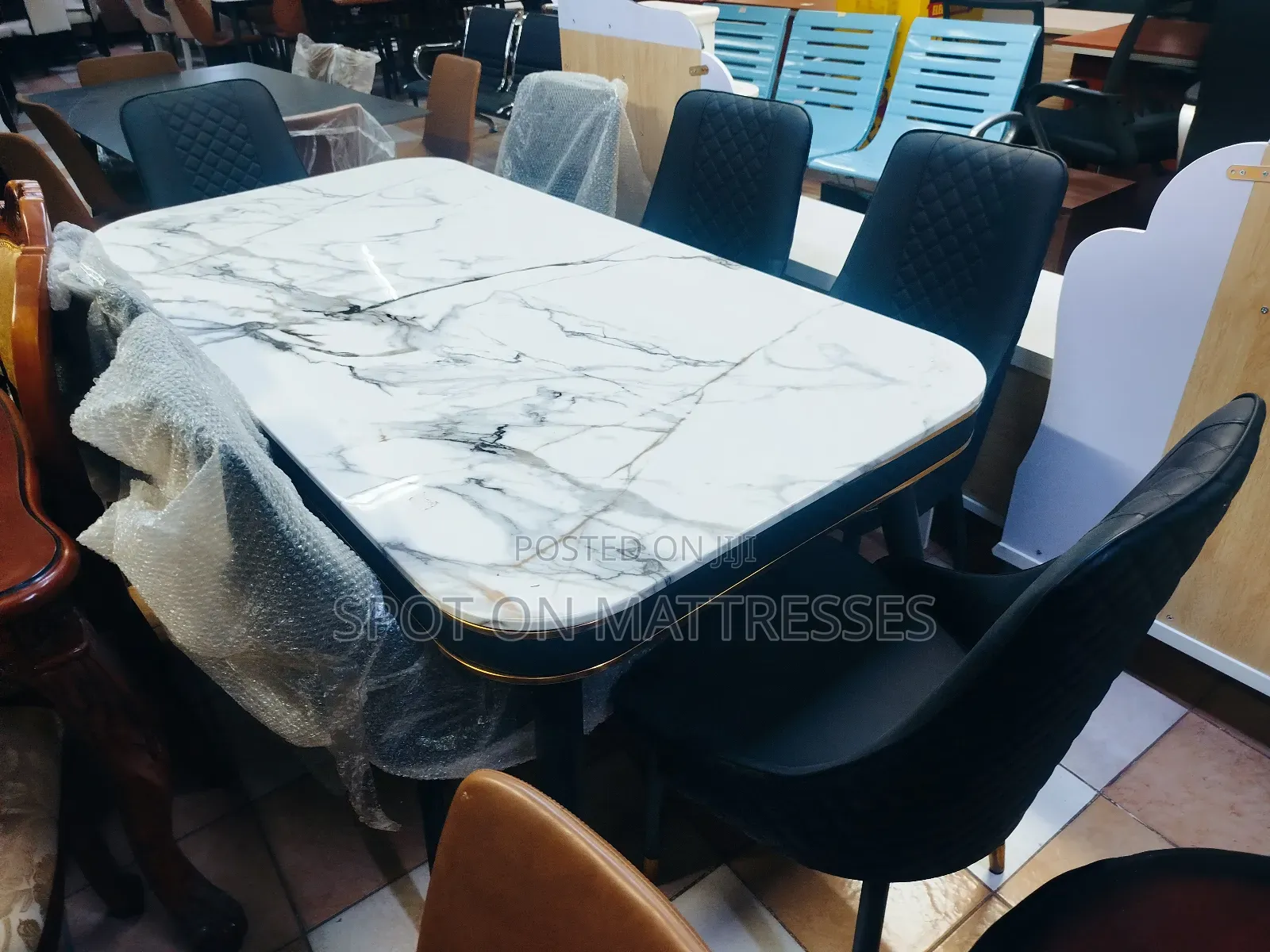 Superb! 8-Seater Dining Set With Marble Top Table + Delivery