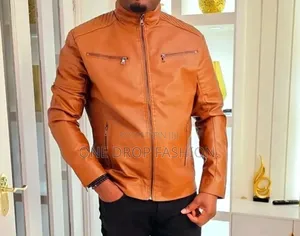 Executive Brown Men Leather Jacket