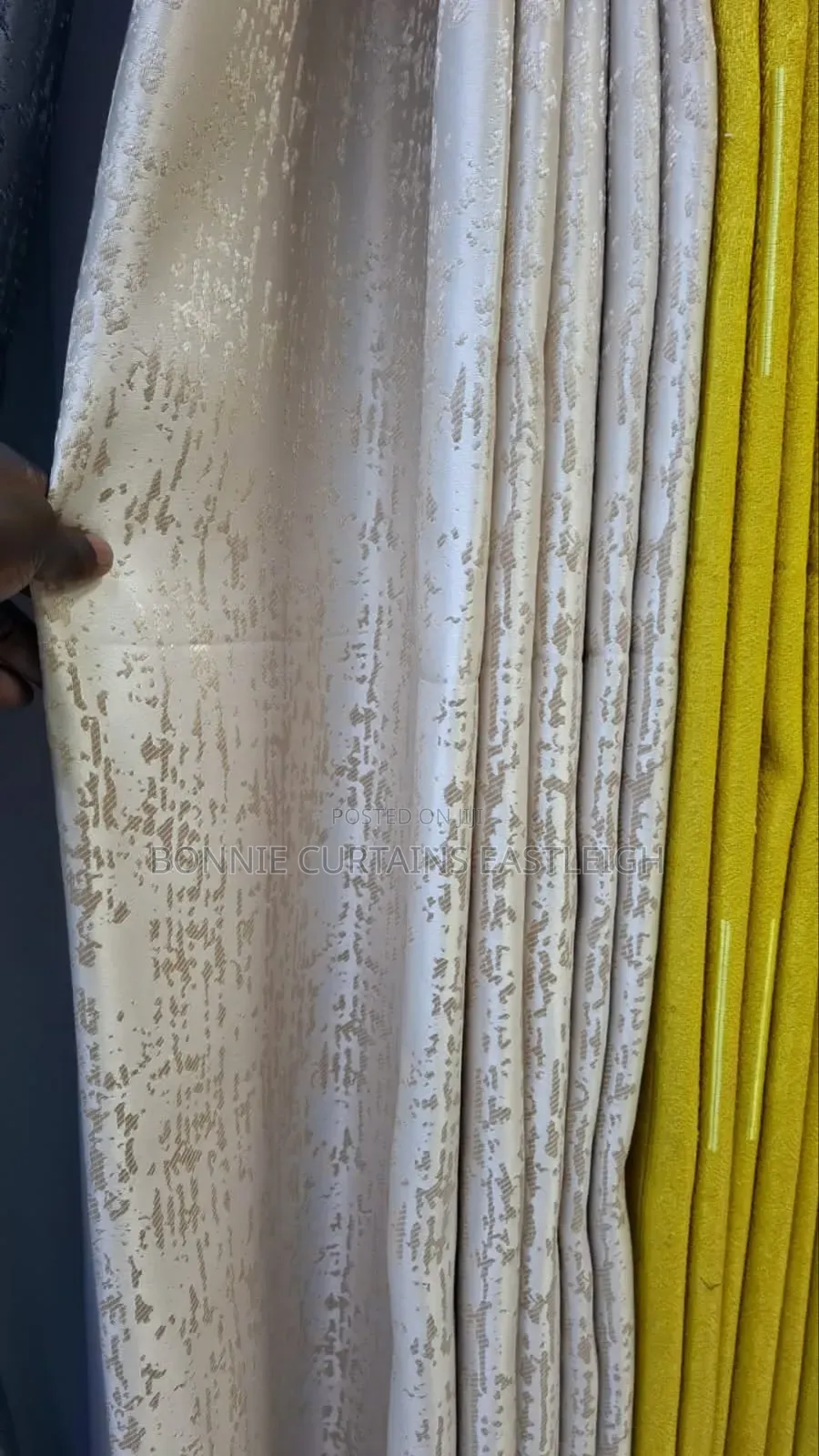 Off White With Gold Curtains