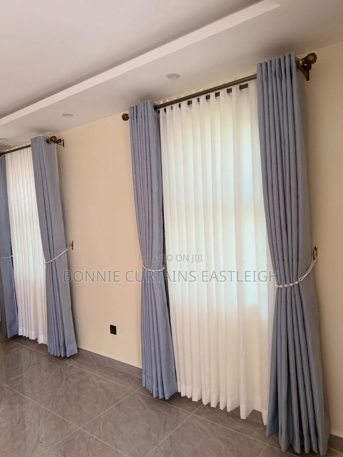 Off White With Gold Curtains