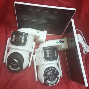 Adjacustable Zoom Icsee Solar Powered Wi-Fi Dual Lens Camera