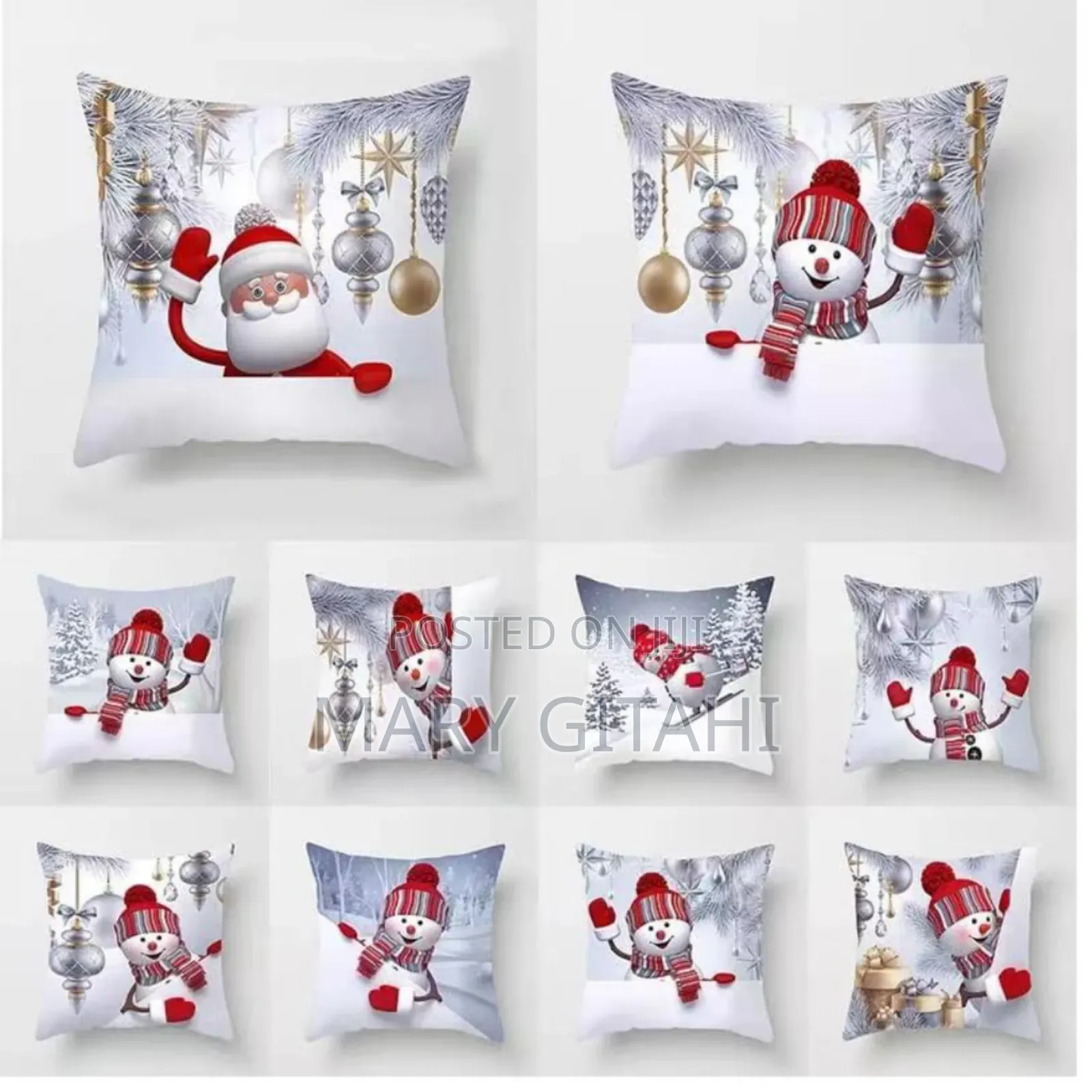 *Christmas Snow Themed Pillow Cases