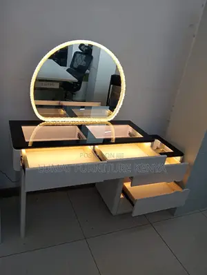 White Led Makeup Dressing Table