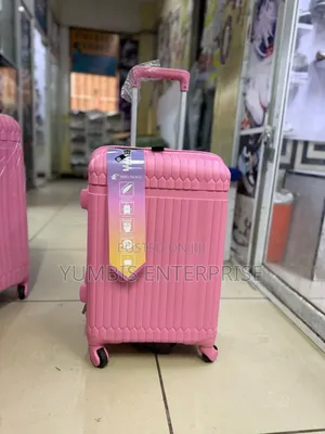Hot Pink Small Rubber Suitcase