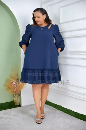 Navy Blue Shift Dress/Maternity Free Dress