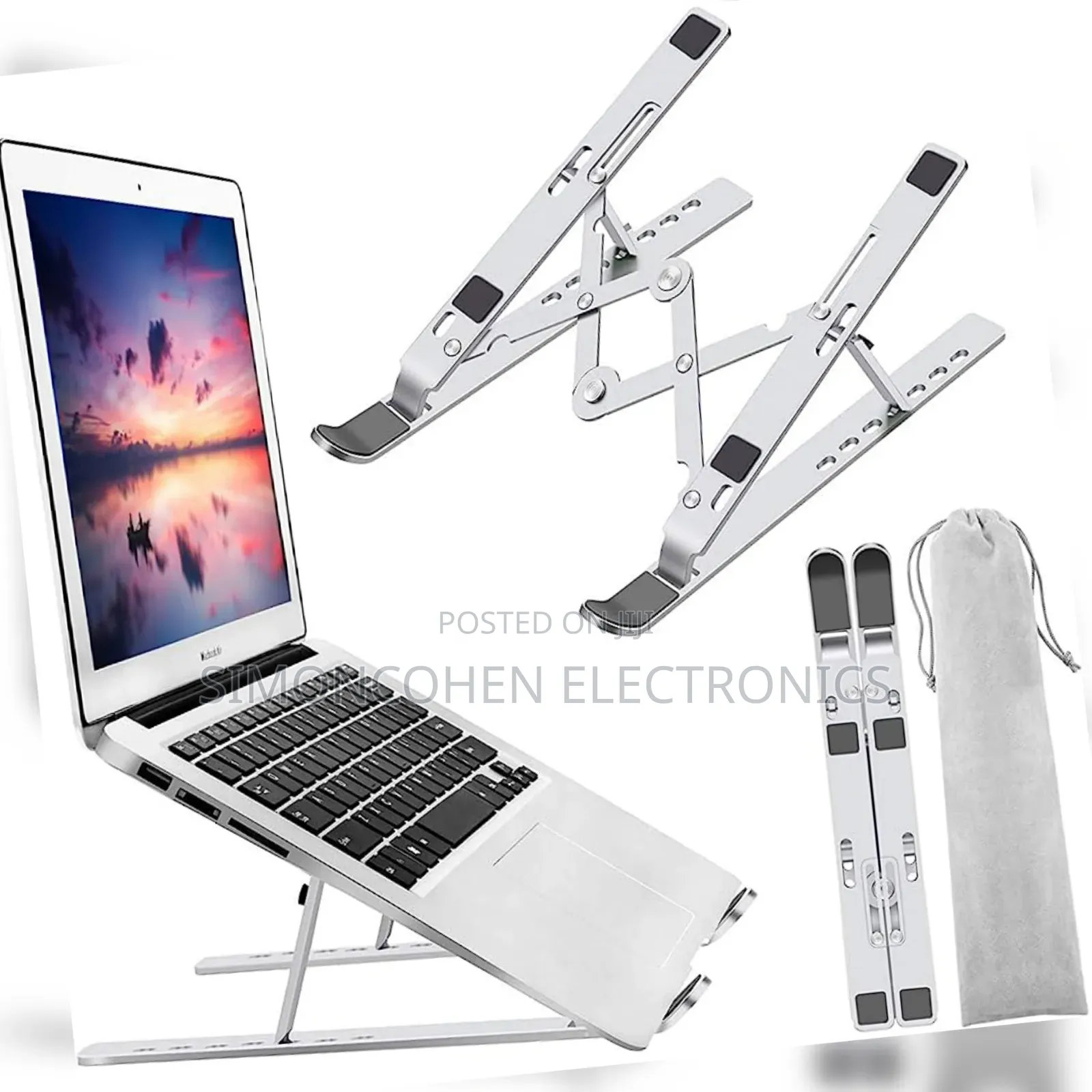 Adjustable Metallic Laptop Stand