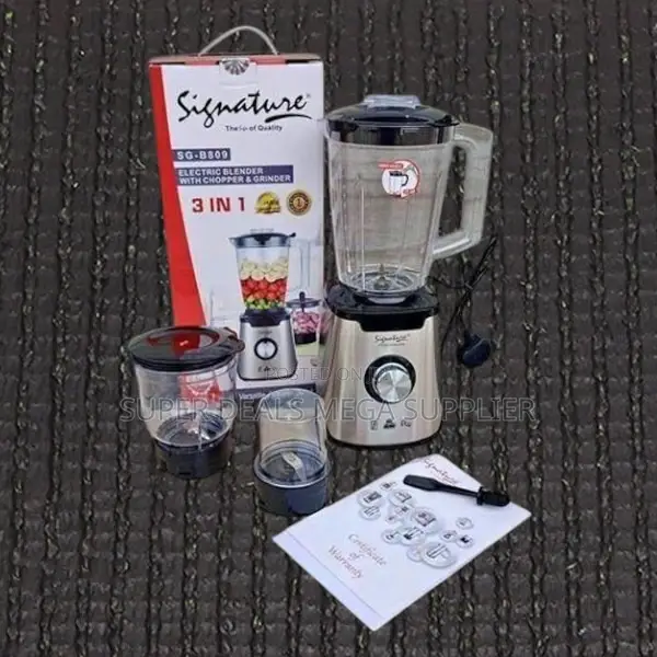 Fast and Efficient Blending Signature 3 in 1 Blender Grinder Chopper
