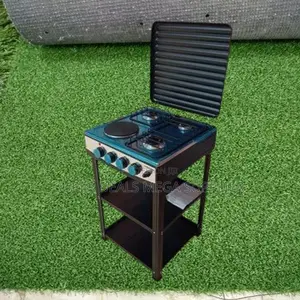 Eurochef Standing Cooker 3 Gas + 1 Electric Hot Plate With Shelves