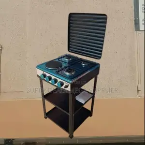 Eurochef 3 Gas 1 Electric Standing Cooker With Shelves for Kitchen