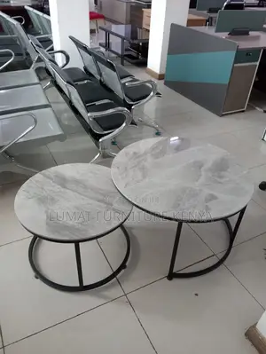 2-Piece Marble Top Coffee Table